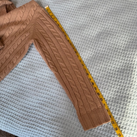 Vintage Gap Factory Wool Cable Knit Sweater Womens XL Brown Tan Y2K 2005 Stretch - Picture 7 of 8